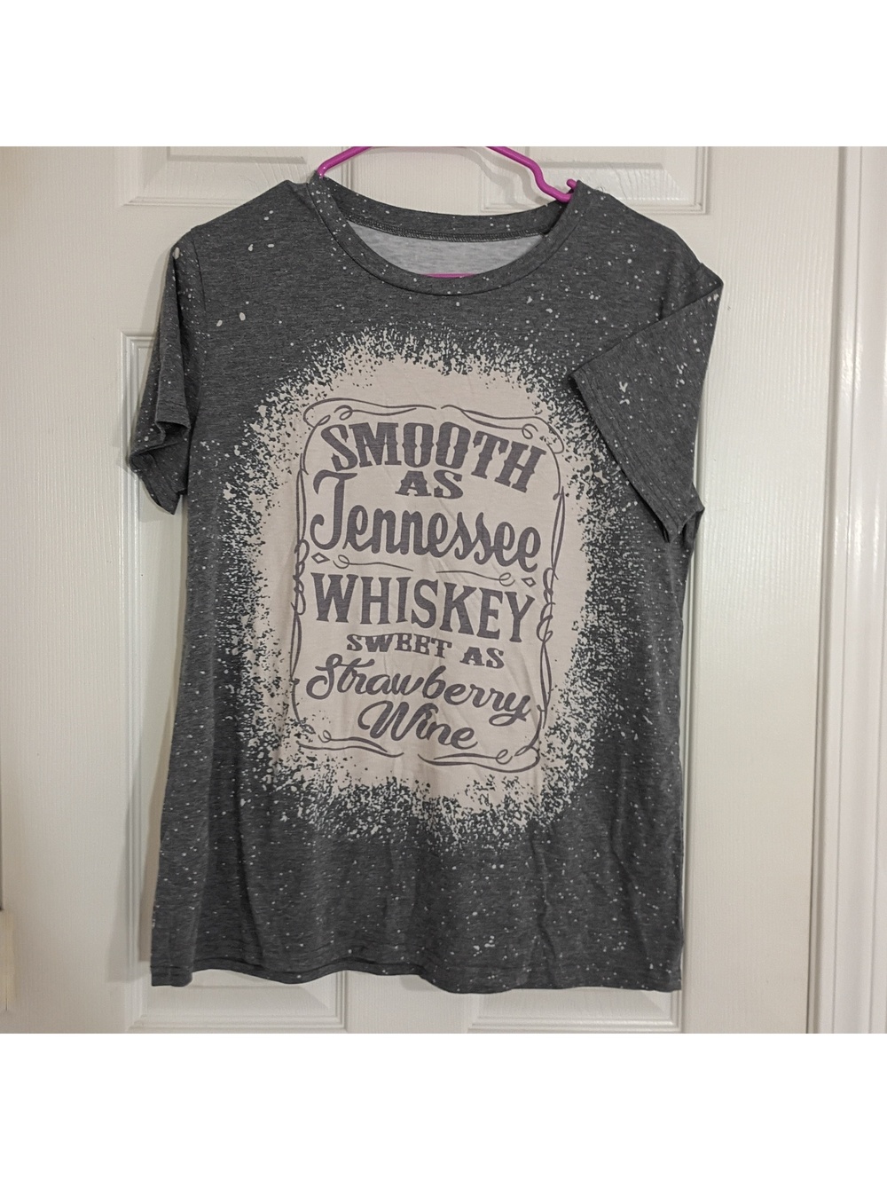 Medium Gray Graphic T-Shirt with 'Smooth as Tennessee Whiskey' Print